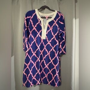 Lilly Pulitzer Blue and Pink Tunic Dress